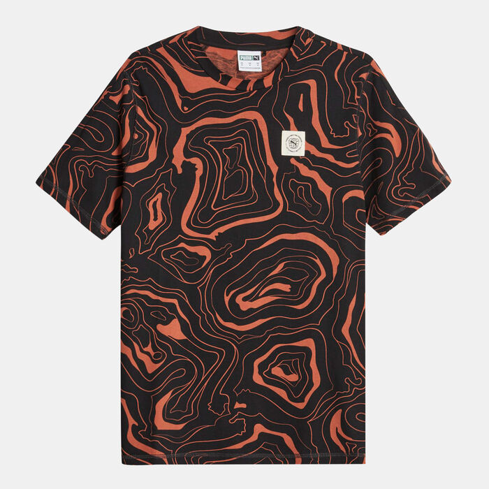 بوما تيشيرت كلاسيكس ري:كوليكشن اول اوفر برينت للرجال أسود image number 0