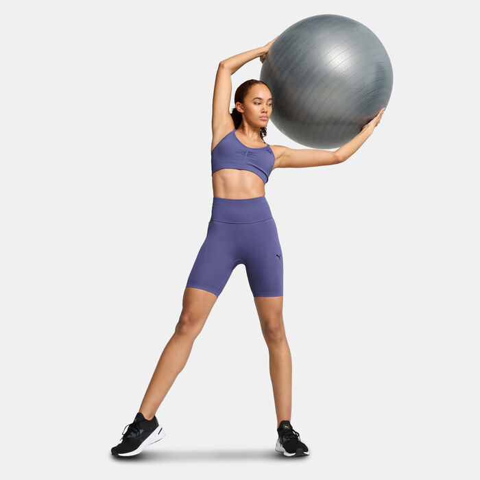بوما صدرية التمرين الرياضية SHAPELUXE سيمليس بدعم خفيف للنساء بنفسجي image number 2