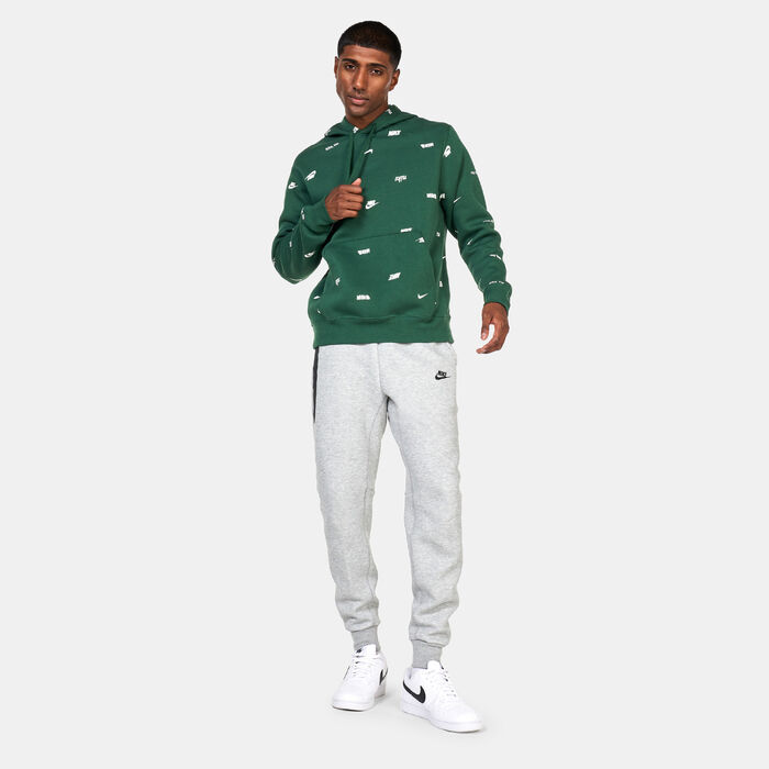 نايكي هودي بلوفر كلوب فليس بطبعات بالكامل للرجال أخضر image number 2