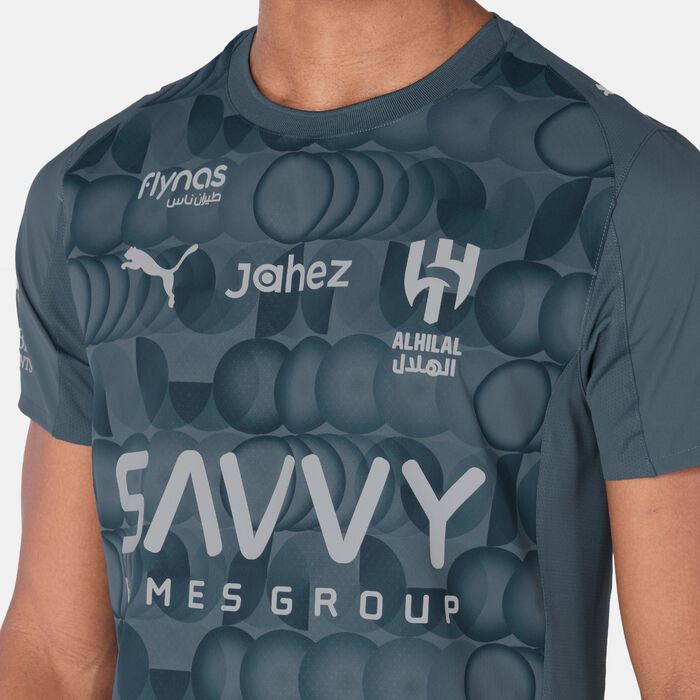 بوما تيشيرت كرة القدم الهلال 25/26 أوثينتيك للرجال رمادي image number 3