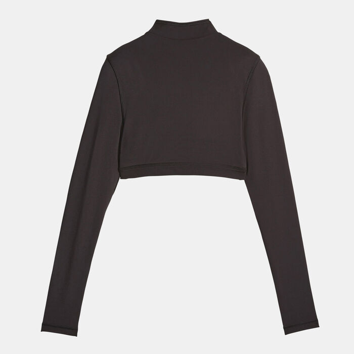 بوما صدرية رياضية باكمام طويلة موديست اكتيف وير للنساء أسود image number 0