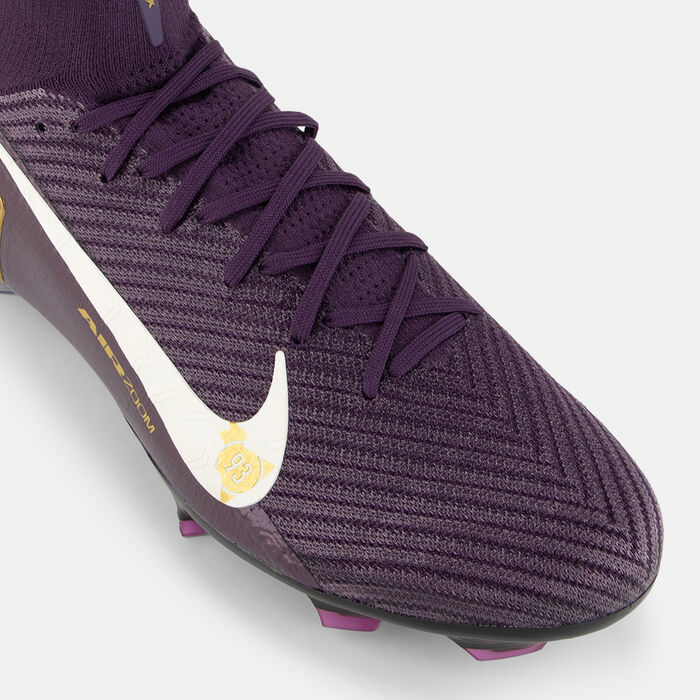 نايكي ميركيوريال سوبرفلاي 10 ايليت 'كيليان مبابي' حذاء كرة القدم عالي لملاعب العشب الطبيعي بنفسجي image number 4
