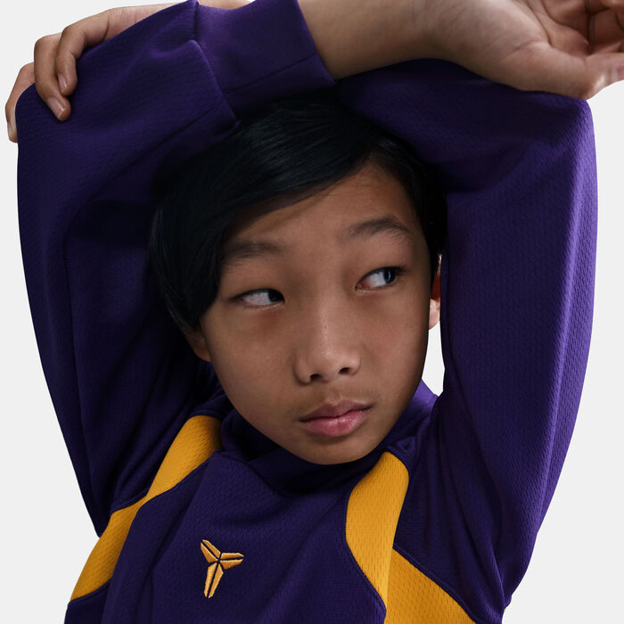 نايكي هودي كرة السلة كوبي ثيرما-فت للأطفال بنفسجي image number 4