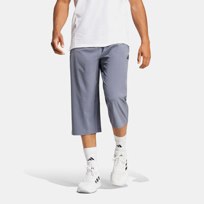 اديداس بنطال التمرين ترين إسينشالز بطول 3/4 للرجال أسود