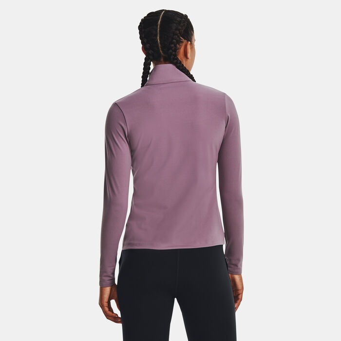 اندر ارمر جاكيت التمرين موشن بسحاب كامل للنساء بنفسجي image number 1