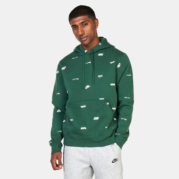 نايكي هودي بلوفر كلوب فليس بطبعات بالكامل للرجال أخضر image number 0