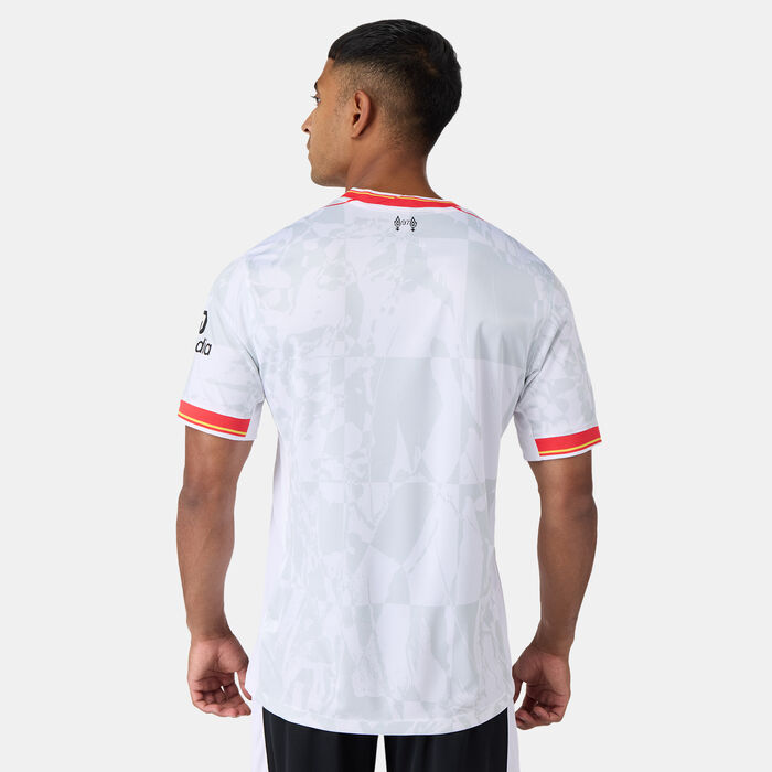 نايكي تيشيرت كرة القدم ليفربول 24/25 ثيرد الرسمي للرجال أبيض image number 1