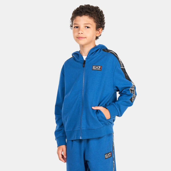 اي ايه 7 امبوريو ارماني هودي لوجو سيريس للاطفال أزرق image number 0