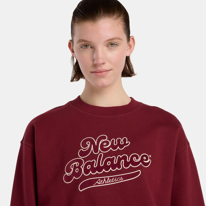 نيو بالانس تيشيرت آثليتكس ليجاسي جرافيك للنساء بنى image number 2