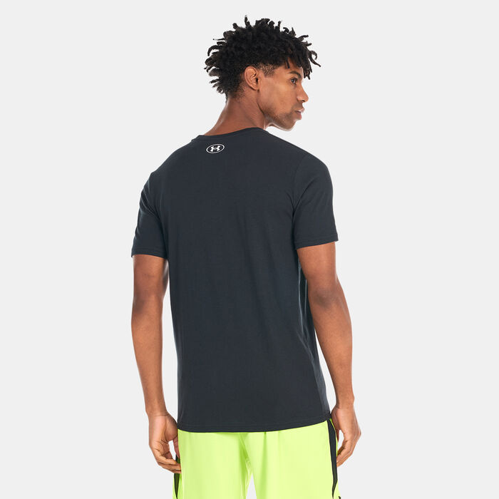 اندر ارمر تيشيرت UA كامو تشيست سترايب للرجال أسود image number 1