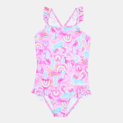 سبيدو بدلة سباحة ديجيتال بليسمنت ثين-ستراب للاطفال وردي