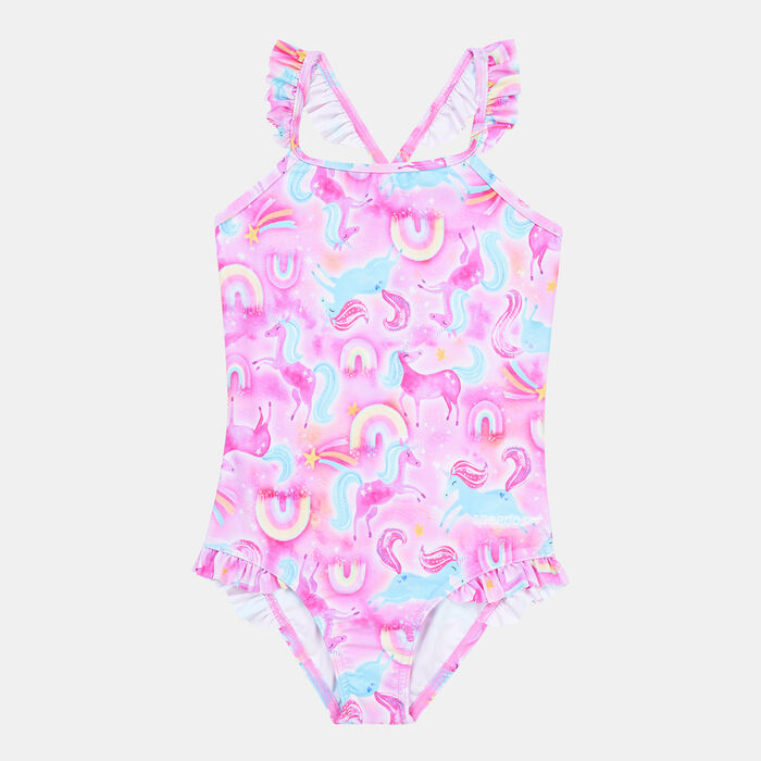 سبيدو بدلة سباحة ديجيتال بليسمنت ثين-ستراب للاطفال وردي image number 0