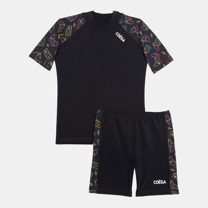 كويغا بدلة سباحة 2-بيس للأطفال أسود image number 0