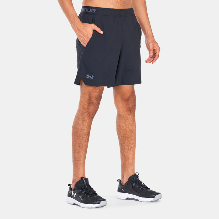 اندر ارمر شورت التمرين فانيش للرجال أسود image number 0