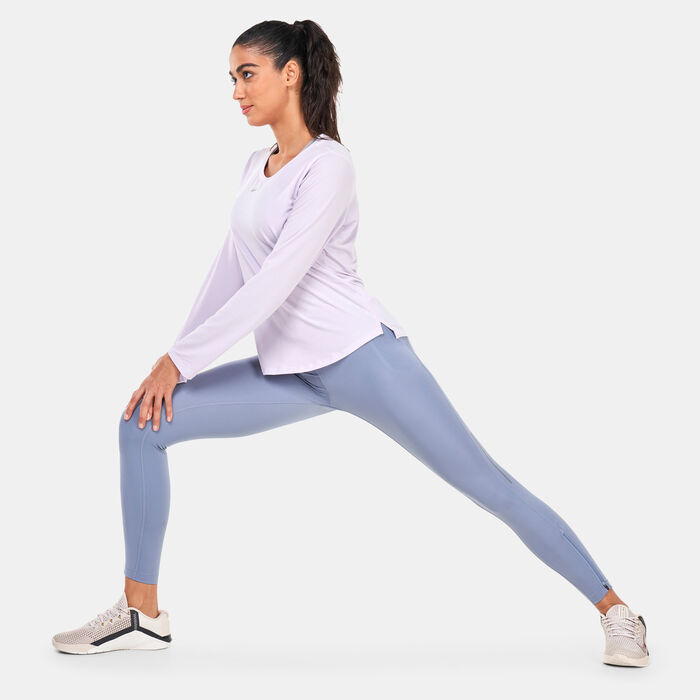 نايكي تيشيرت ون دراي-فِت UV لوكس بأكمام طويلة للنساء بنفسجي image number 2