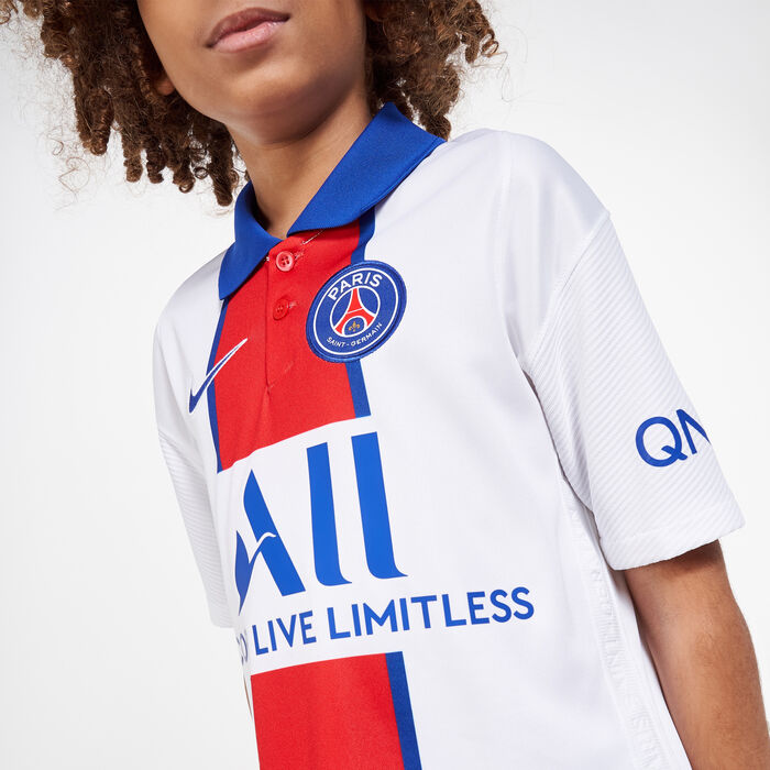 نايكي قميص باريس سان جيرمان ستاديوم الاحتياطي 2020/2021 للاطفال الكبار أبيض image number 6