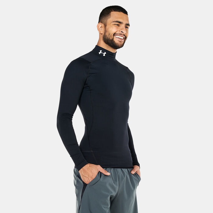 اندر ارمر تيشيرت UA جولد-جير كومبريشن موك للرجال أسود image number 0
