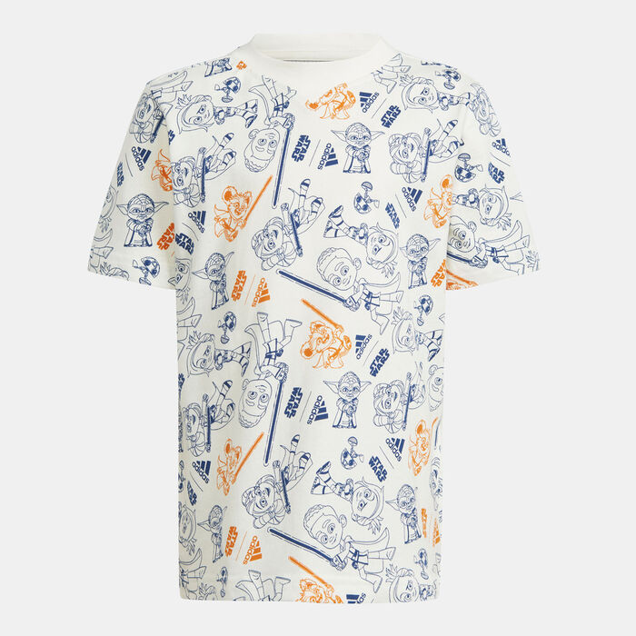 اديداس تيشيرت ستار وورز يونغ جيداي للاطفال أبيض image number 0