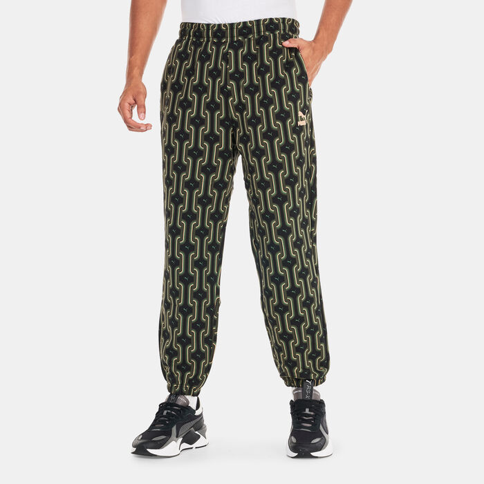 بوما بنطال كلاسيكس 70s برينتيد فليس للرجال أسود image number 0