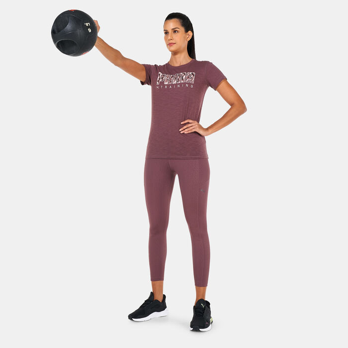 بوما تيشيرت بيرفورمانس لوجو للنساء بنى image number 2