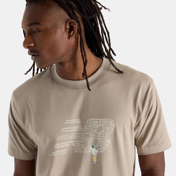 نيو بالانس تيشيرت تشوك بورد لوجو للرجال بنى image number 4