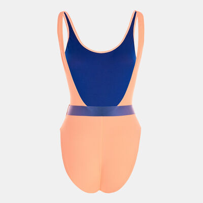 سبيدو بدلة سباحة بلتيد دييب يو-باك للنساء (قطعة واحدة) برتقالي