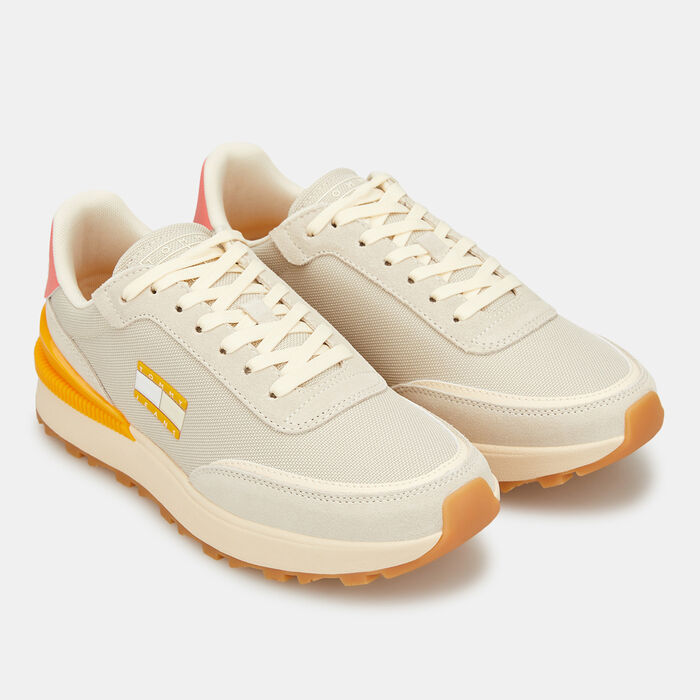 تومي هيلفيغر حذاء الجري ريسايكلد تكستايل كليت للنساء بنى image number 1