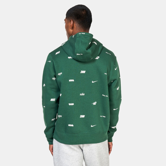 نايكي هودي بلوفر كلوب فليس بطبعات بالكامل للرجال أخضر image number 1