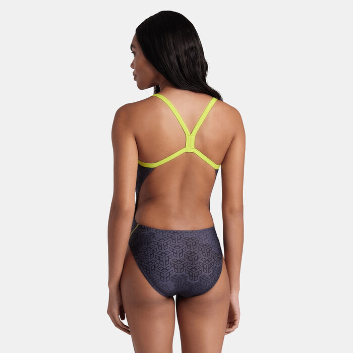 ارينا بدلة السباحة كيكو تشالنج باك للنساء - قطعة واحدة أسود image number 1