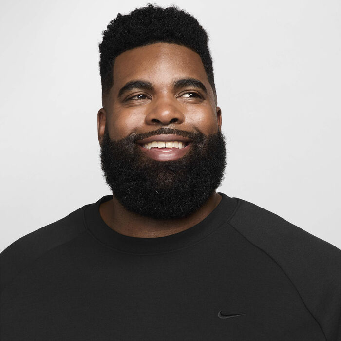 نايكي سويت شيرت برايميري بيرفورمانس من الصوف بتقنية دراي فت وحماية من الأشعة فوق البنفسجية للرجال أسود image number 10