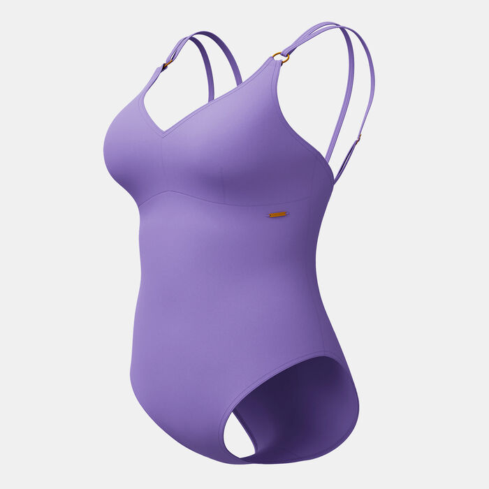 سبيدو بدلة السباحة شيبنغ سترابي قطعة واحدة للنساء بنفسجي image number 2