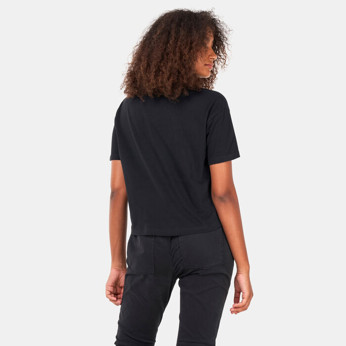 تمبرلاند تيشيرت كروبد لوجو للنساء أسود image number 1