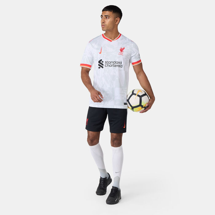 نايكي تيشيرت كرة القدم ليفربول 24/25 ثيرد الرسمي للرجال أبيض image number 2