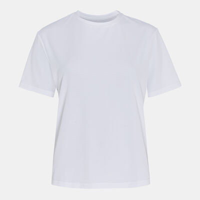 سن اند ساند سبورتس تيشيرت وافل للنساء أبيض