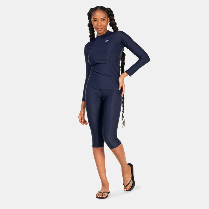 سبيدو تيشيرت راشجارد لوجو بأكمام طويلة للنساء أزرق image number 2