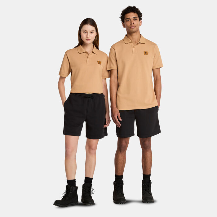 تمبرلاند هودي بولو بشعار منسوج للرجال أصفر image number 2