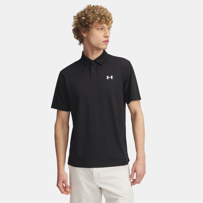 اندر ارمر قميص بولو جولف تو جو جرين للرجال أسود image number 0