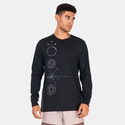 جوردن تيشيرت 23 انجنيرد باكمام طويلة للرجال أسود