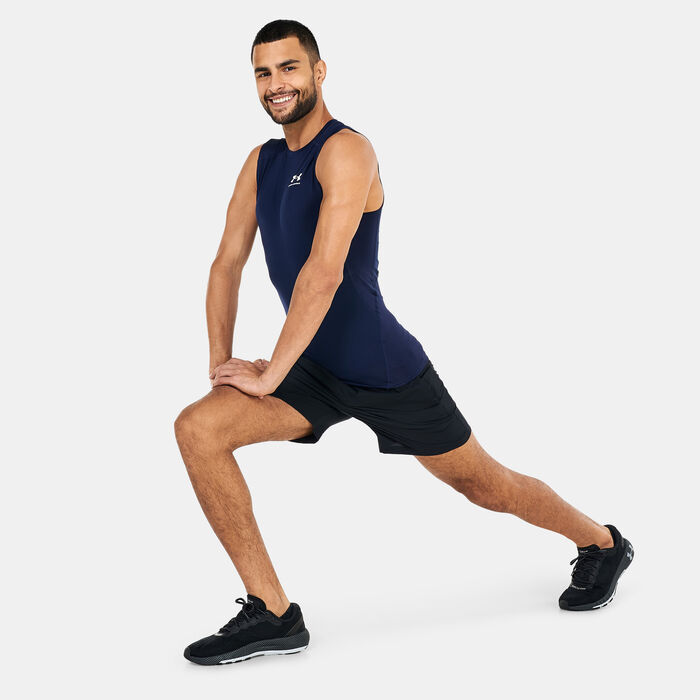 اندر ارمر تيشيرت هيت جير ارمر للرجال أزرق image number 2