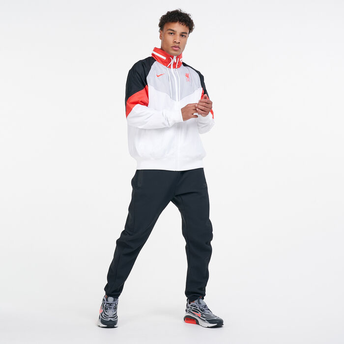 نايكي جاكيت بقبعة ليفربول ويندبريكر للرجال رمادي image number 2