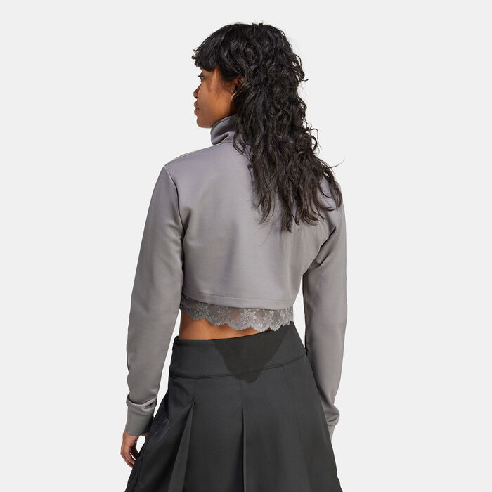 اديداس اورجينال جاكيت رياضي ليس 1/4-سحاب للنساء رمادي image number 1