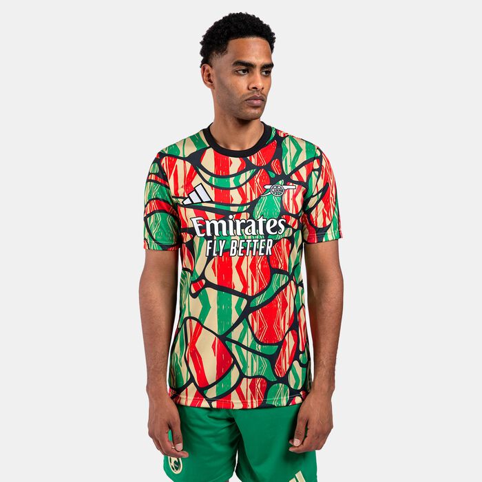 اديداس تيشيرت كرة القدم أرسنال بري-ماتش للرجال أحمر image number 0