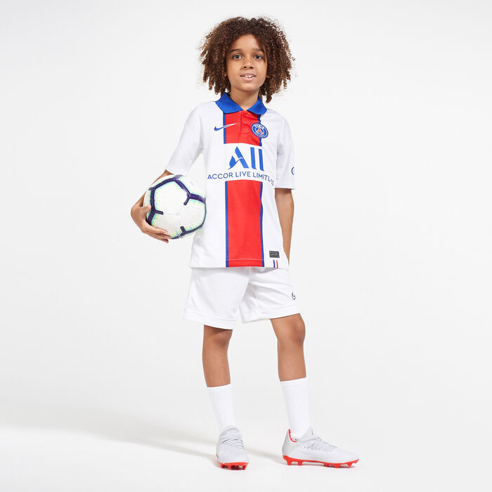 نايكي قميص باريس سان جيرمان ستاديوم الاحتياطي 2020/2021 للاطفال الكبار أبيض image number 5