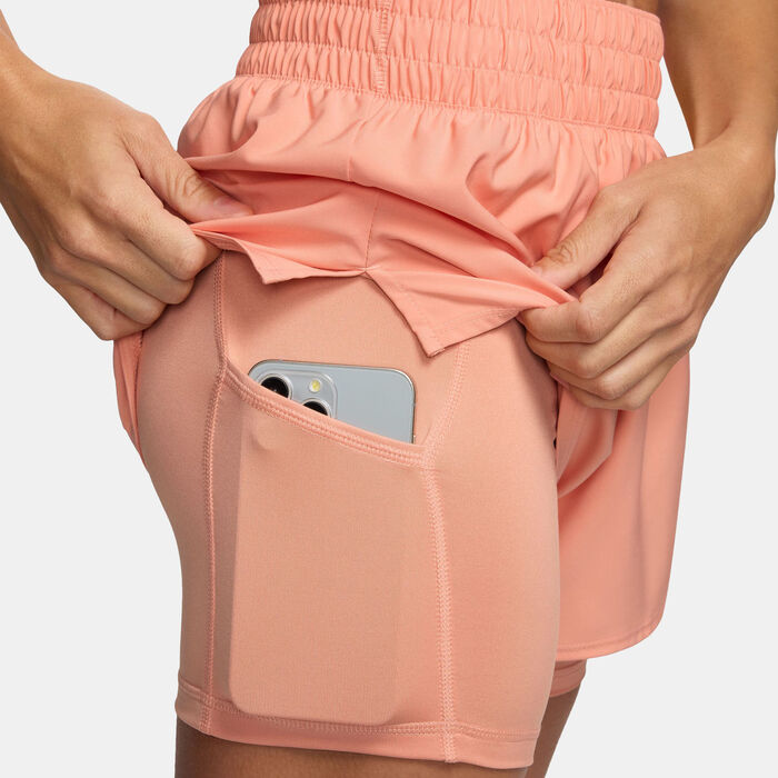 نايكي ون شورت دراي-فت بطول مرتفع 8سم (تقريباً.) 2-في-1 للنساء خوخي image number 3