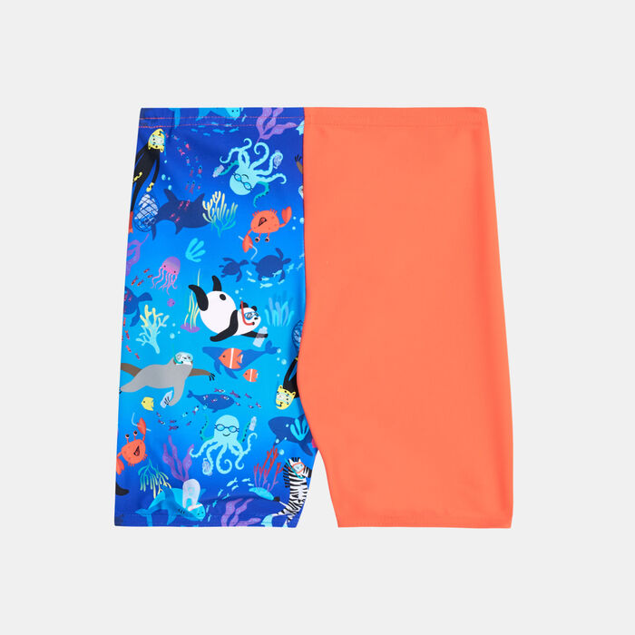 سبيدو شورت السباحة ديجيتال الوفر للاطفال أزرق image number 1