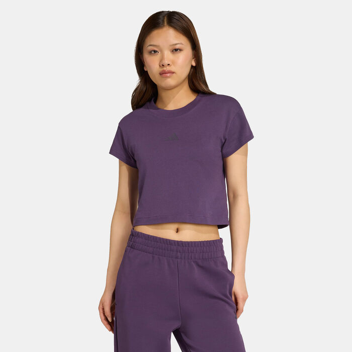 اديداس تيشيرت فيوتشر آيكونز بشعار صغير للنساء بنفسجي image number 0