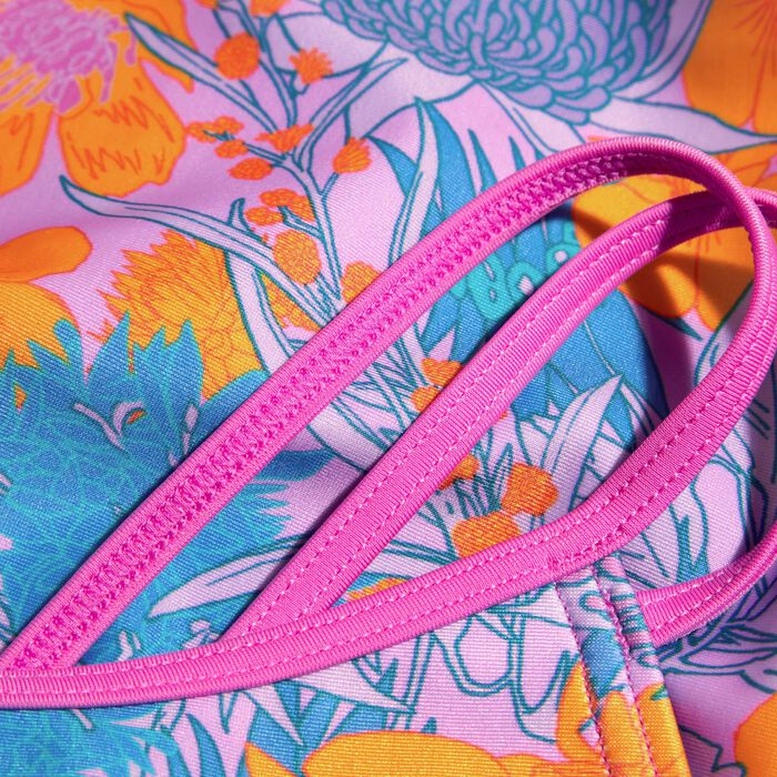 سبيدو بدلة السباحة برينتد توينستراب للاطفال بنفسجي image number 3