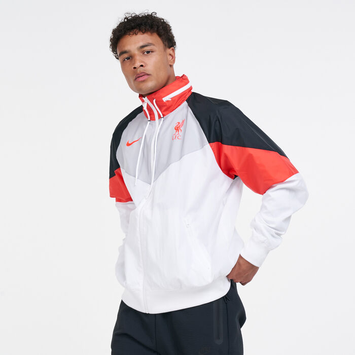 نايكي جاكيت بقبعة ليفربول ويندبريكر للرجال رمادي image number 0