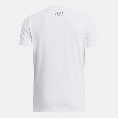 اندر ارمر تي شيرت رياضي للأطفال أبيض