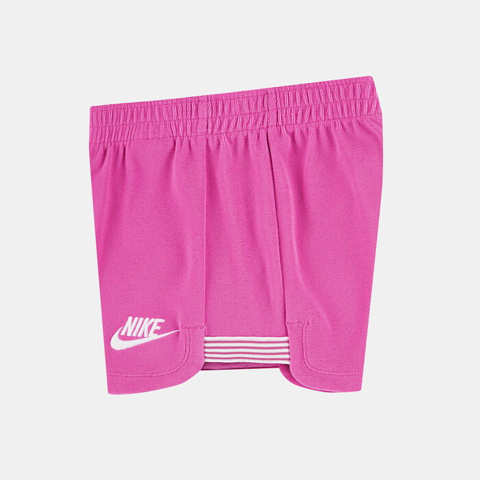 نايكي طقم تيشيرت وشورت ليتس رول للأطفال وردي image number 2